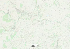 Schottische Grenzregion TD6 9 Karte