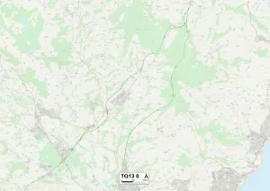 Gerahmter Druck : Teignbrücke TQ13 0 Karte Gerahmter Druck : Teignbrücke TQ13 0 Karte