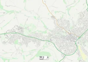 Kornwal TR1 3 Karte