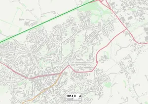 TR - Truro Drucke: Kornwal TR14 8 Karte