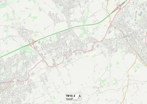 TR - Truro Drucke: Kornwal TR15 3 Karte
