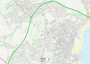 TR - Truro Drucke: Kornwal TR18 2 Karte