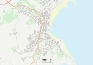 Kornwal TR18 5 Karte