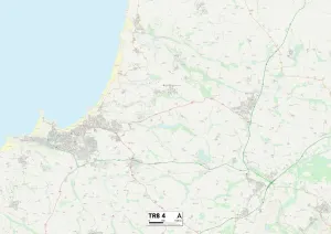 TR - Truro Drucke: Kornwal TR8 4 Karte