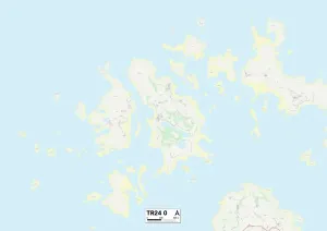 Inseln von Scilly TR24 0 Karte