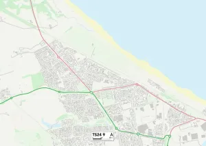 TS - Middlesbrough Drucke: Hartlepool TS24 9 Karte