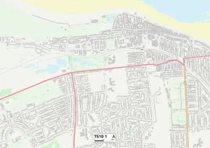 Redcar und Cleveland TS10 1 Karte