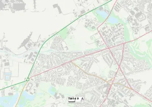 Hounslow TW14 9 Karte