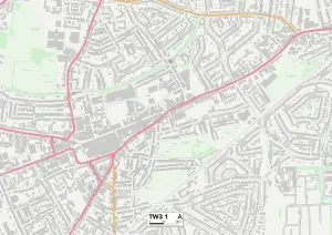Hounslow TW3 1 Karte