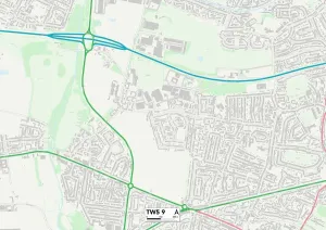 TW - Twickenham Drucke: Hounslow TW5 9 Karte
