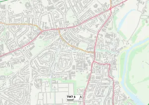 TW - Twickenham Drucke: Hounslow TW7 6 Karte