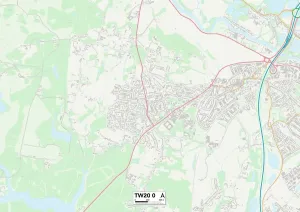 TW - Twickenham Drucke: Runnymede TW20 0 Karte