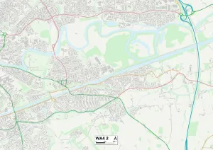 Warrington, WA4 2 Karte
