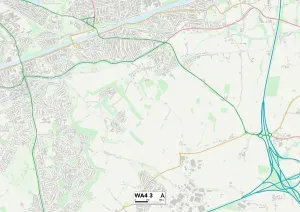 Warrington, WA4 3 Karte