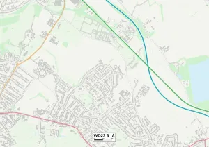 Hertsmere, WD23 3 Karte