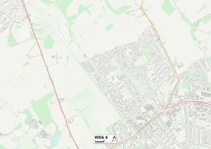 Hertsmere, WD6 4 Karte
