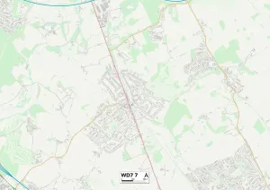 Hertsmere, WD7 7 Karte