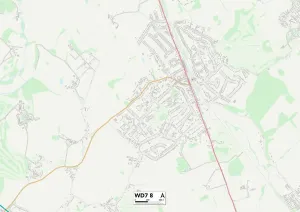 Hertsmere, WD7 8 Karte