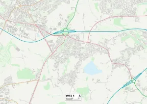 Leeds WF3 1 Karte