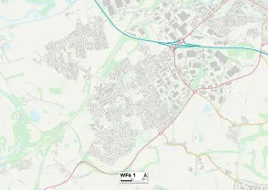 Wakefield WF6 1 Karte