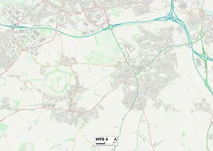 Wakefield WF8 4 Karte