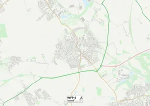 Wakefield WF9 4 Karte
