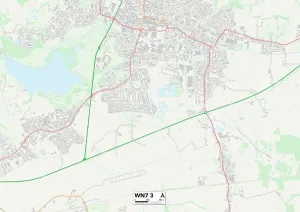 Wigan WN7 3 Karte