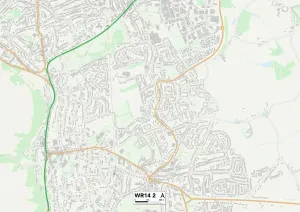 Malvern-Hügel WR14 2 Karte