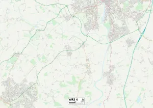 Worcester WR2 4 Karte