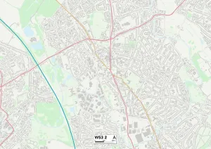 WS - Walsall Drucke: Walsall WS3 2 Karte