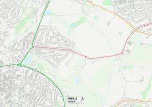 Gerahmter Druck : Walsall WS4 2 Karte