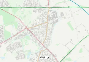 Walsall WS8 6 Karte