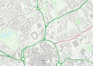 Wolverhampton WV1 1 Karte