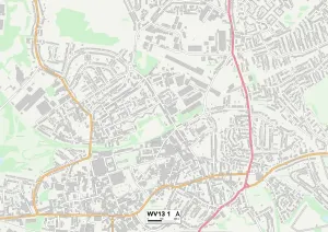 Wolverhampton WV13 1 Karte