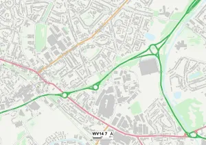 Wolverhampton WV 14 7 Karte