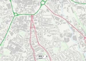 Wolverhampton WV2 1 Karte