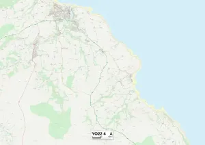 Nordwestengland, England - Yorkshiresche County YO22-4 Carte
