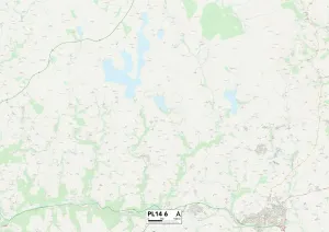 PL - Plymouth Drucke: Kornwal PL14 6 Karte