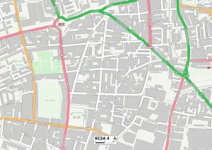 Gerahmter Druck : Hackney EC2A 4 Karte Gerahmter Druck : Hackney EC2A 4 Karte