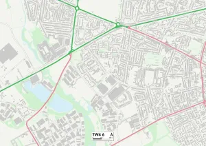Hounslow TW4 6 Karte