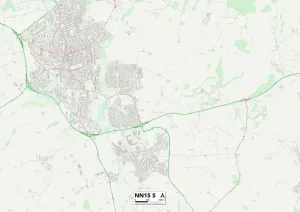 NN - Northampton Drucke: Kettering NN15 5 Karte