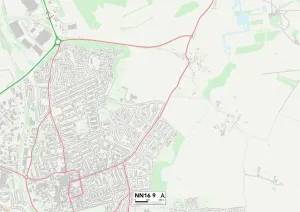 NN - Northampton Drucke: Kettering NN16 9 Karte