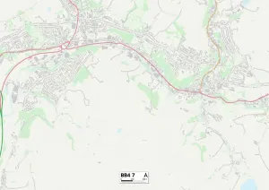BB - Blackburn Drucke: Rossendale BB4 7 Karte