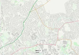 Eine Sammlung Von UK-Karten Drucke: Wolverhampton WV11 1 Karte