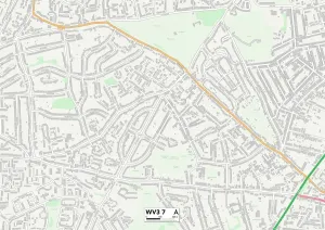 Eine Sammlung Von UK-Karten Drucke: Wolverhampton WV3 7 Karte