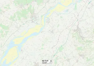 Eine Sammlung Von Weltkarten Drucke: Gloucester GL13 9 Karte