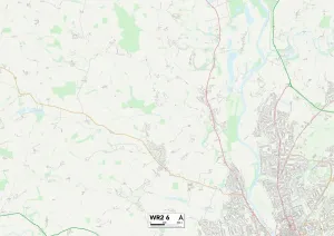 Eine Sammlung Von Weltkarten Drucke: Worcester WR2 6 Karte