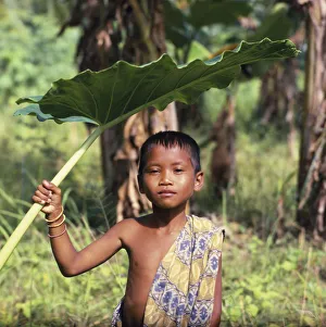 One Person In Nature Drucke: leaf, leaves