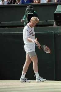 00017 Drucke: Wimbledon, Mannschaftsfinal: Michael Stich gegen Boris Becker Juli 1991