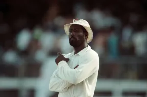 Drucke von Krikett, Westindien gegen England, Mai 1990 - Kapitän der West indischen Mannschaft und Allroundspieler Viv Richards Spiegel-Archiv Drucke: Krikett, Westindien gegen England, Mai 1990 Kapitän der West indischen Mannschaft